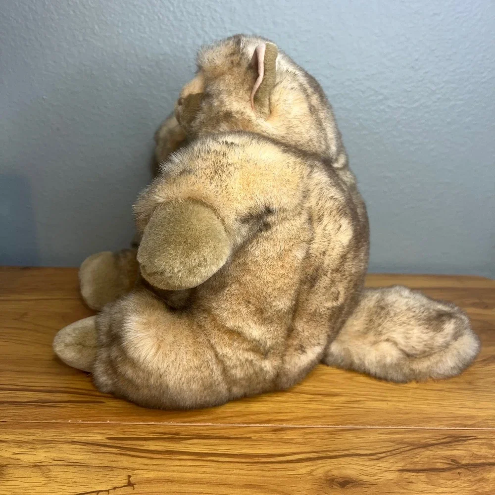 Incredible Petables Plush Cat Chubby Fat Brown Chunky Huggable